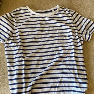 Mini Boden Navy and White Striped Tee